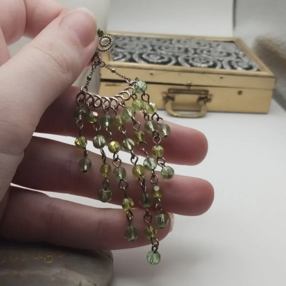 Green sprinkle rain necklace‎ pendant